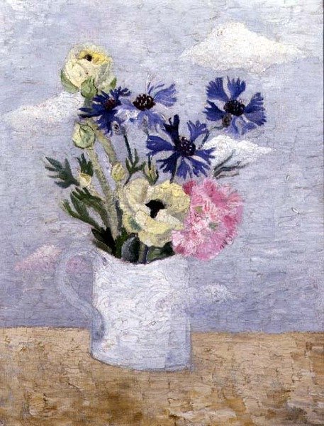Blomster i et hvidt krus af Christopher Wood