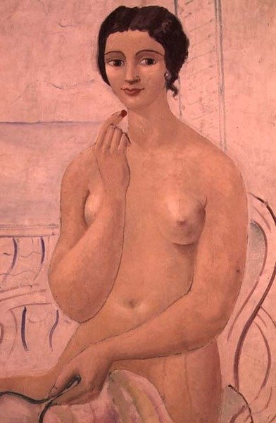 Pige med læbestift, ca. 1925 af Christopher Wood