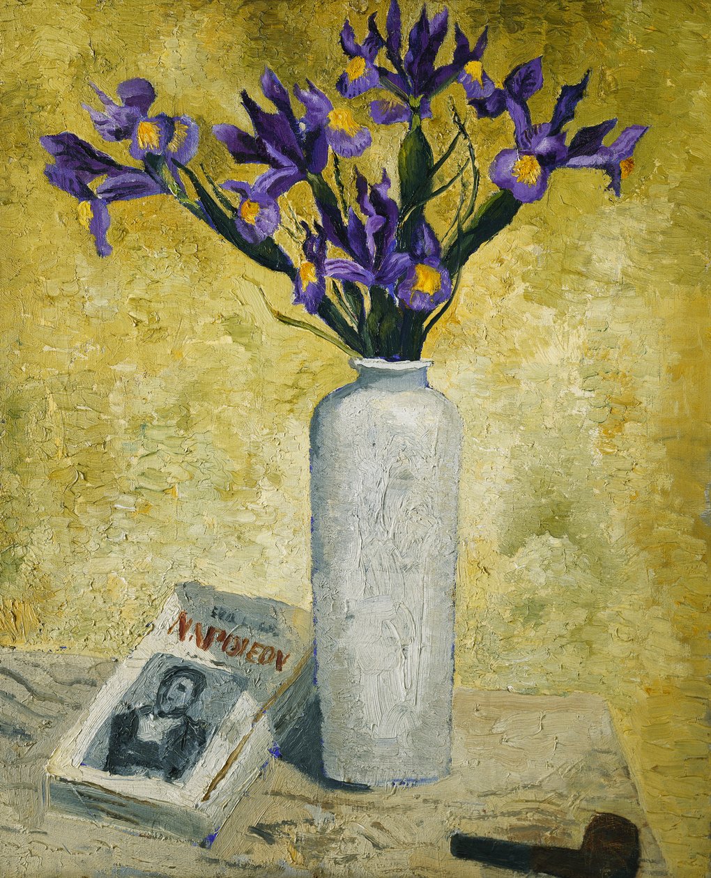 Iris i en høj vase af Christopher Wood