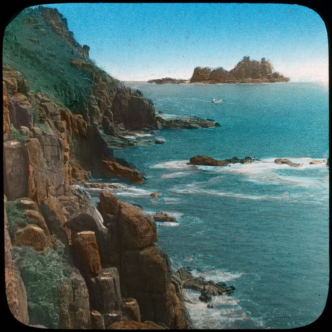 Lands End, Cornwall, slutningen af det 19. eller begyndelsen af det 20. århundrede af Church Army Lantern Department
