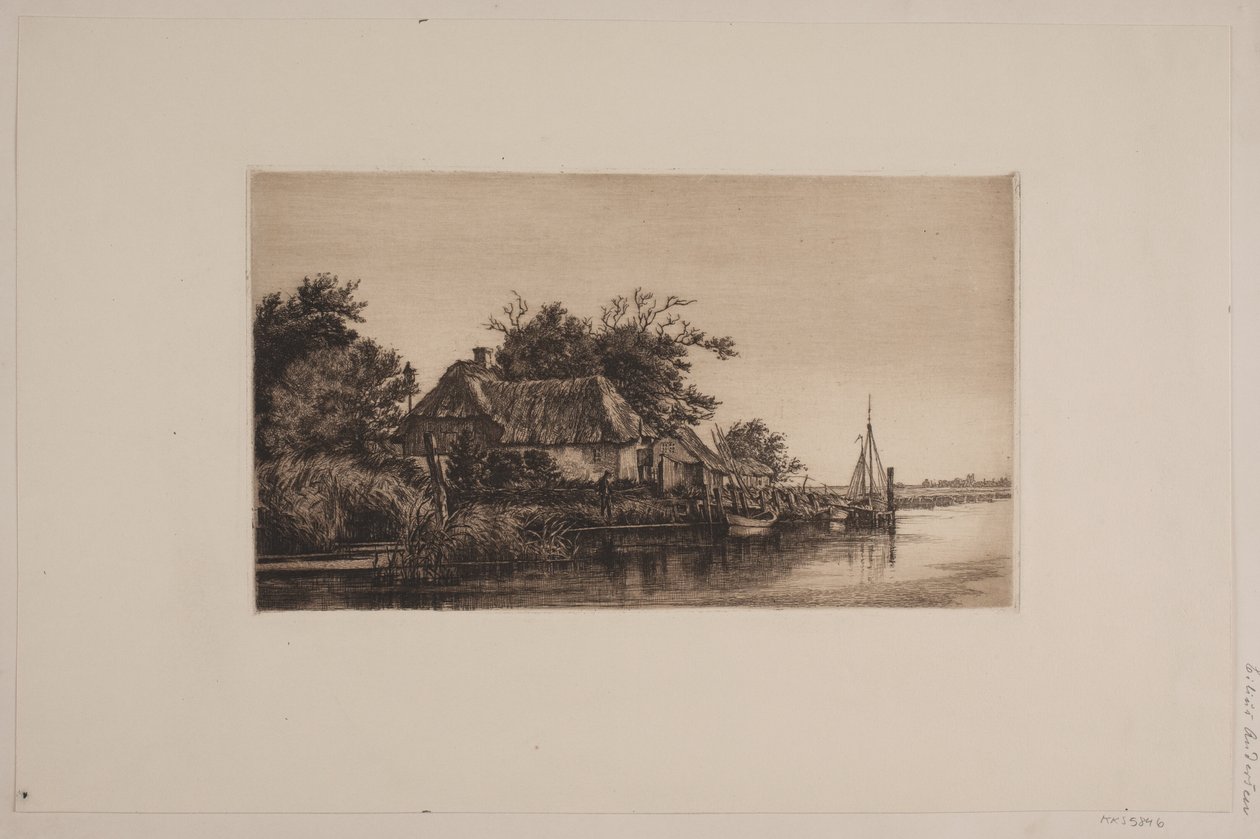 Flodlandskab af Cilius Johannes Konrad Andersen
