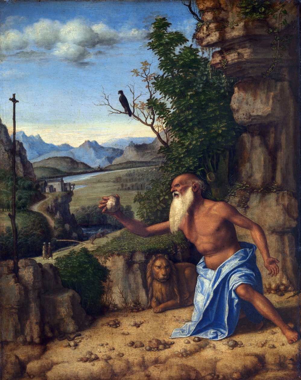 Skt. Jerome i ørkenen (Cima da Conegliano London) af Cima da Conegliano