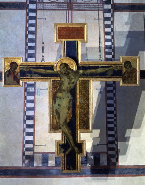 Korsfæstelse, ca. 1285 (tempera på panel) (for detaljer se 123189) af Cimabue