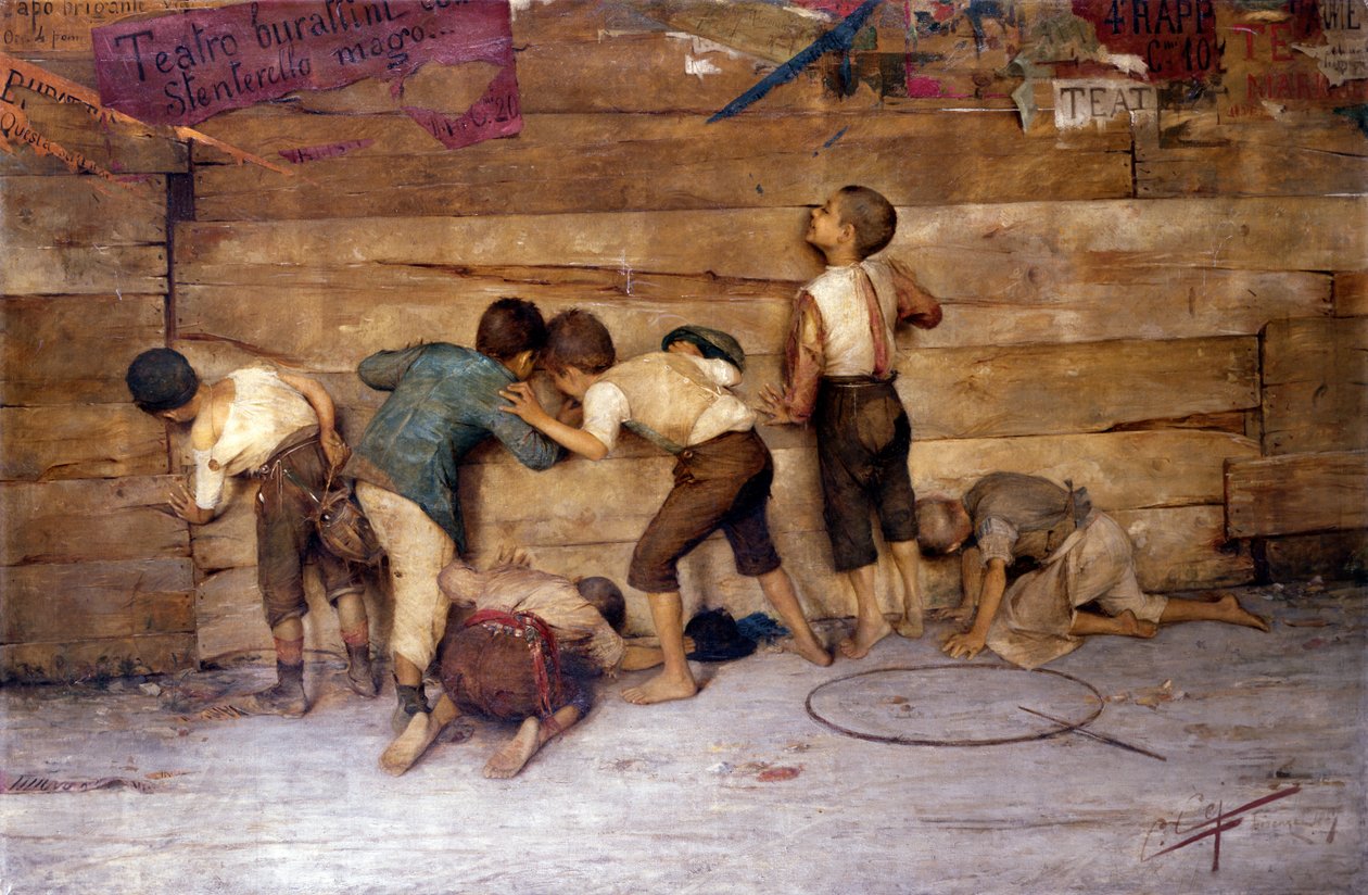 Senza Quattrini, Dukketeater, Firenze, 1887 af Cipriano Cei