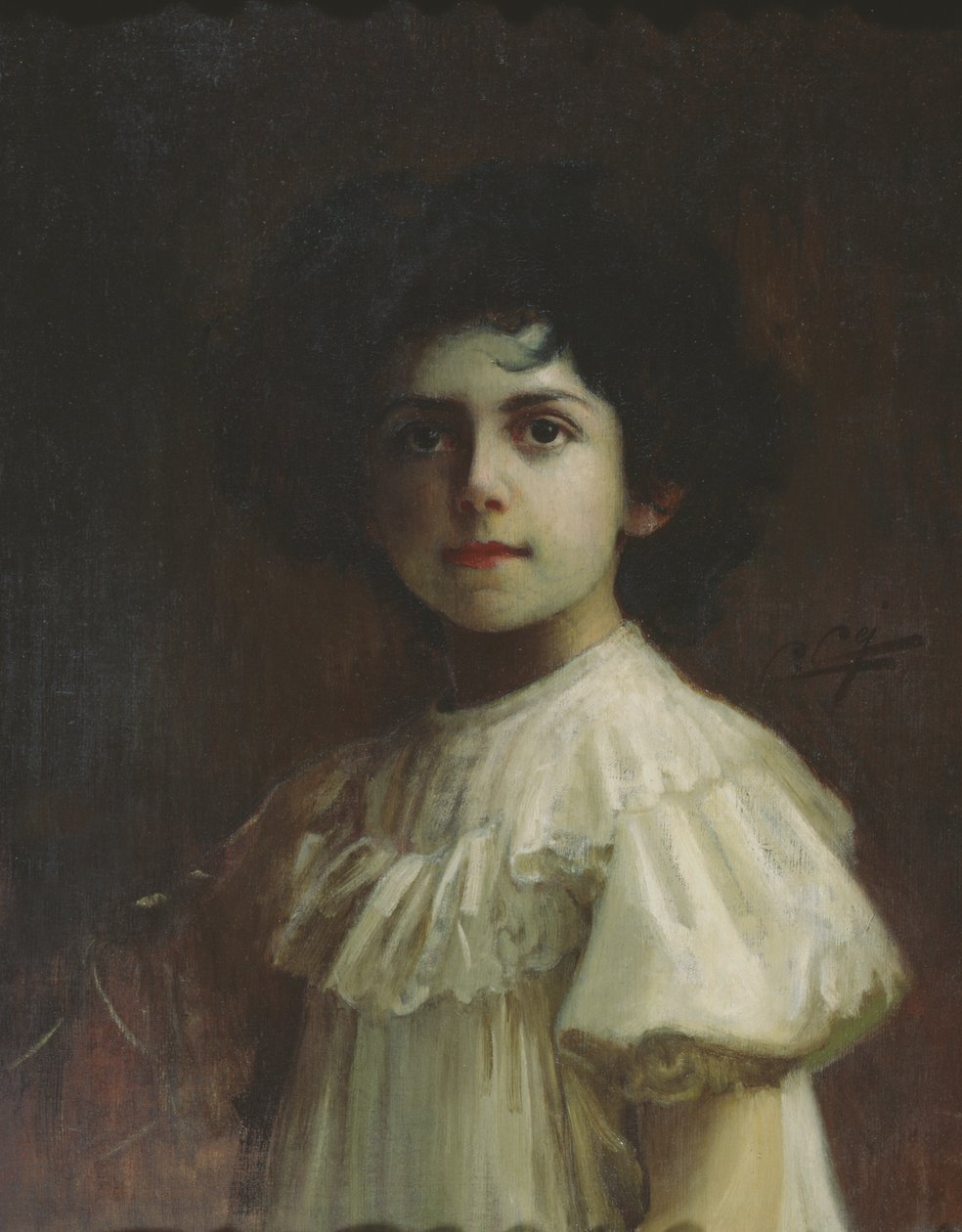 Portræt som barn af Yolande Louise af Savoyen, ca. 1910 af Cipriano Cei