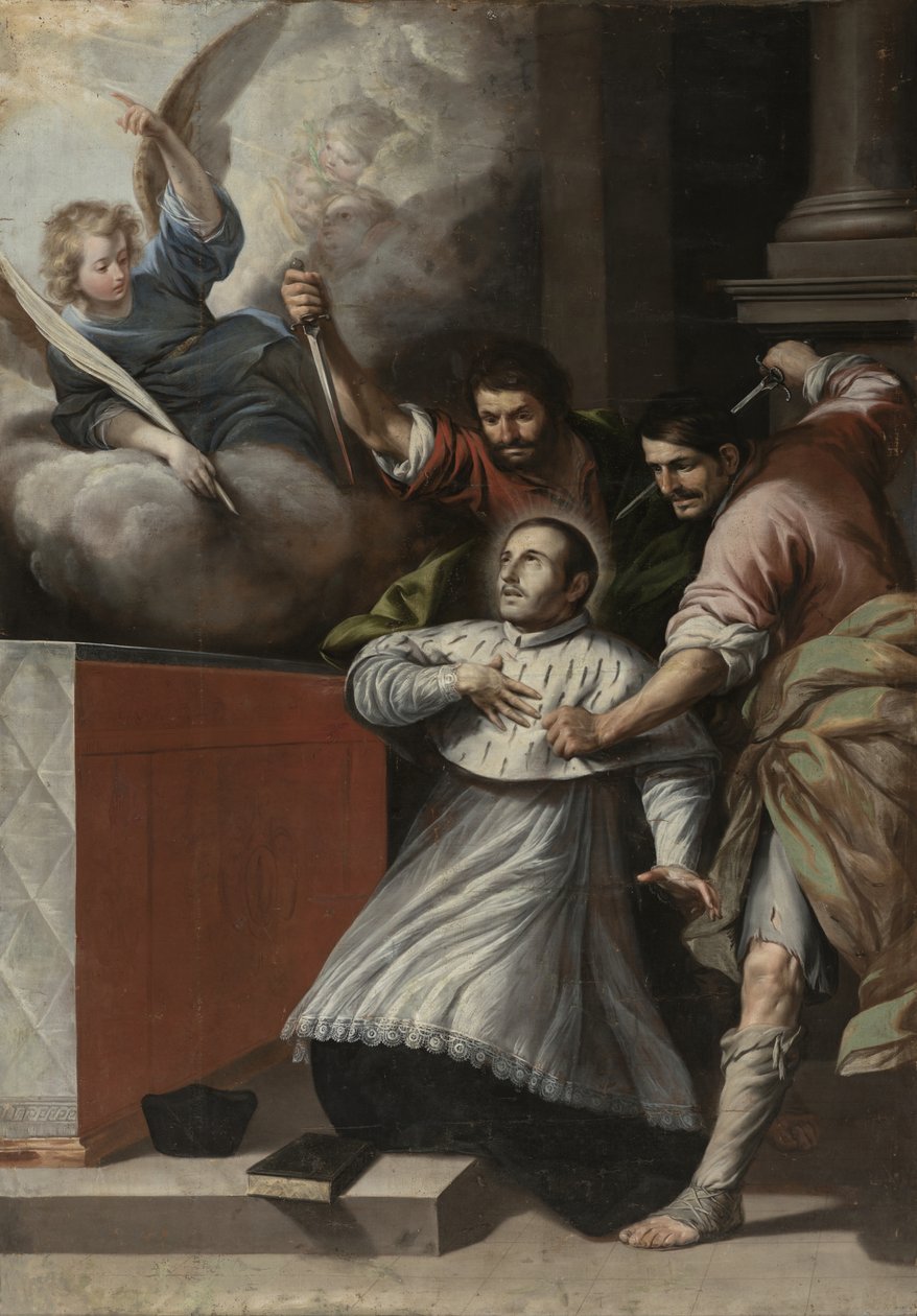 Martyrium af San Pedro Arbués af Circle of Antonio del Castillo y Saavedra