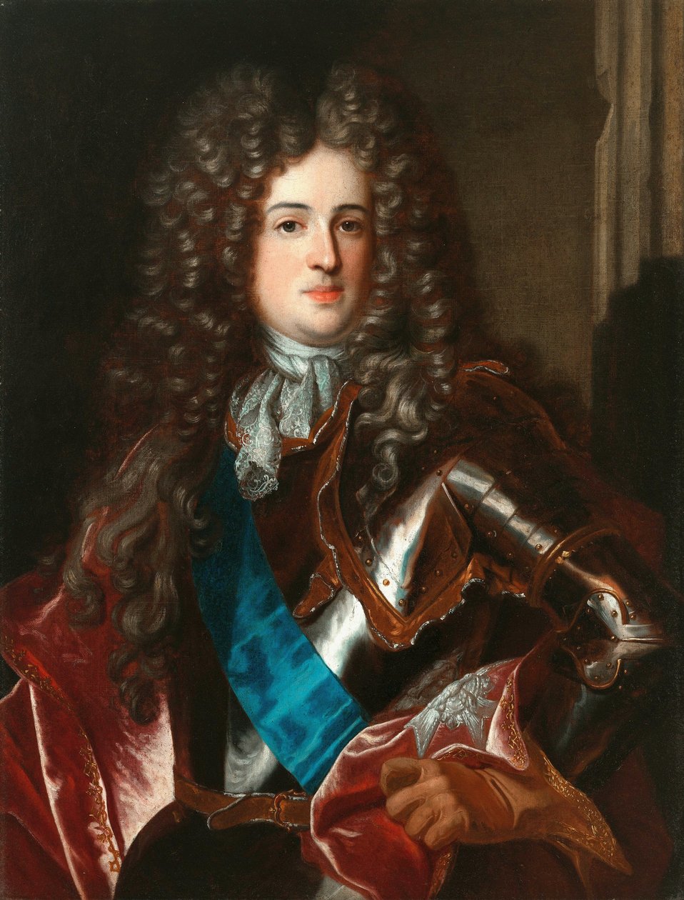 Portræt af Aleksander Benedykt Sobieski. af Circle of Hyacinthe Rigaud