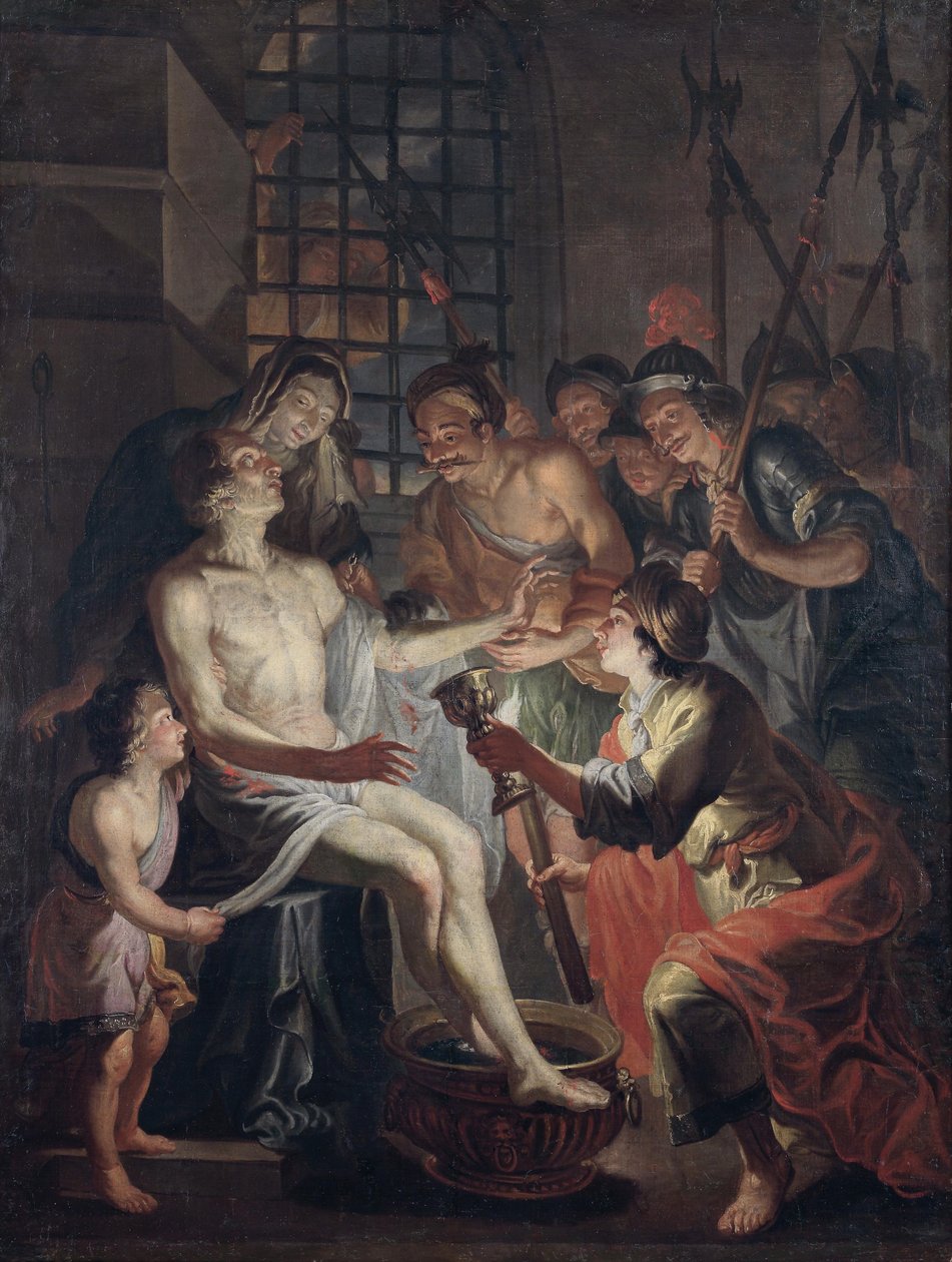 Senecas død af Circle of Matthias Stom