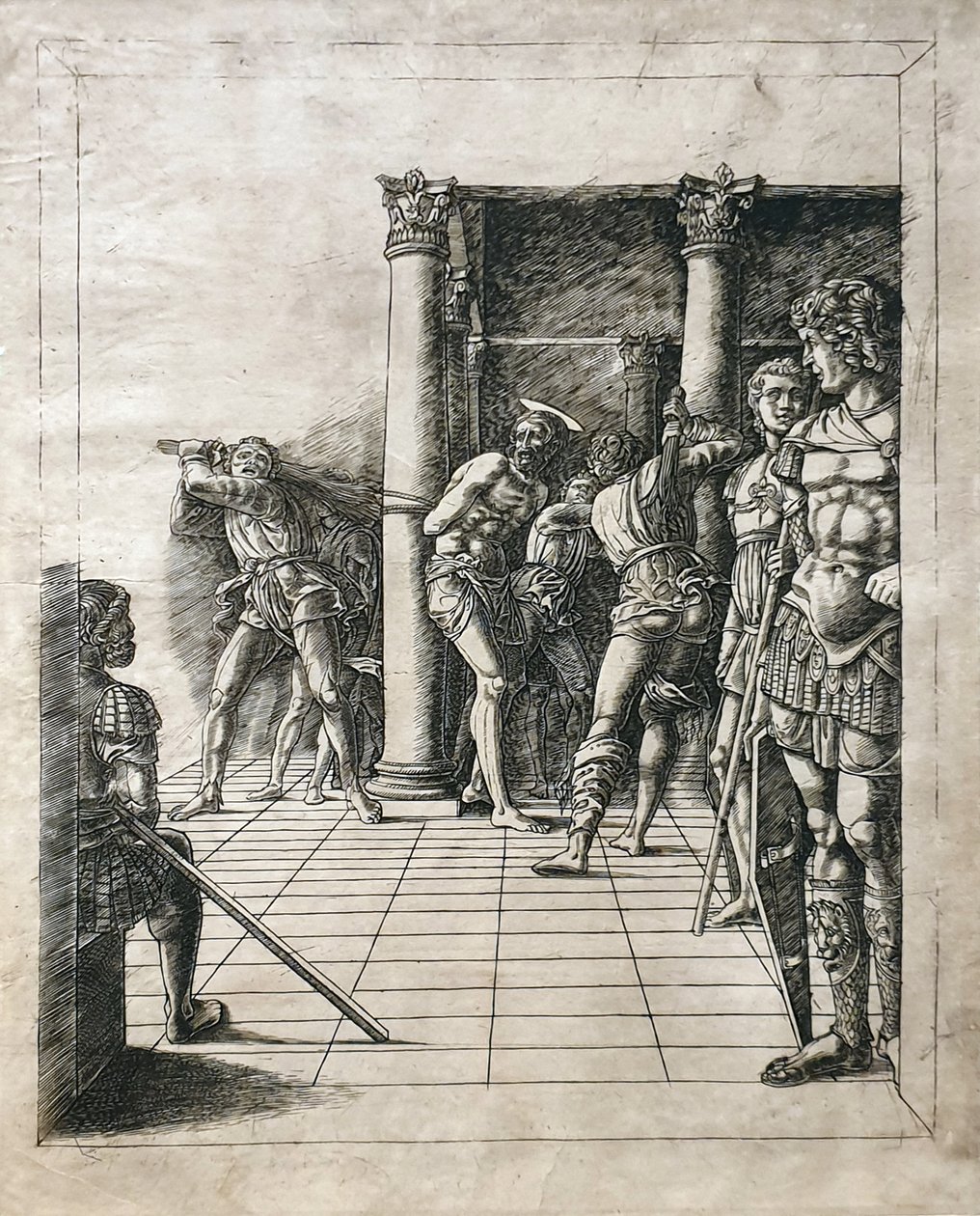 Kristi flagellation af Circle of Andrea Mantegna