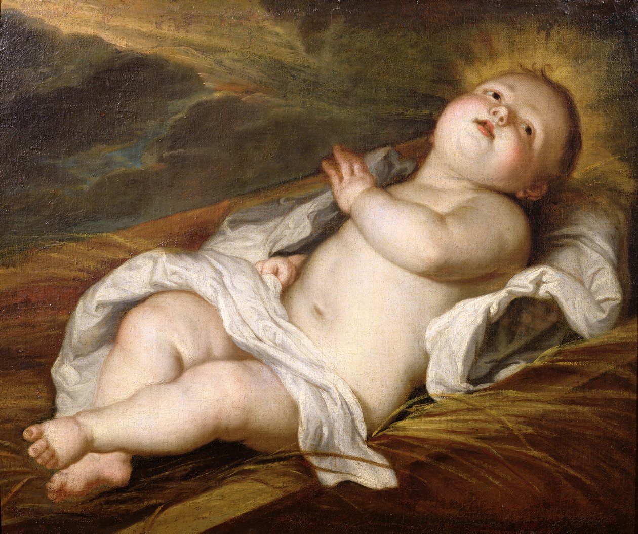 spædbarn Kristus af Circle of Anthony van Dyck