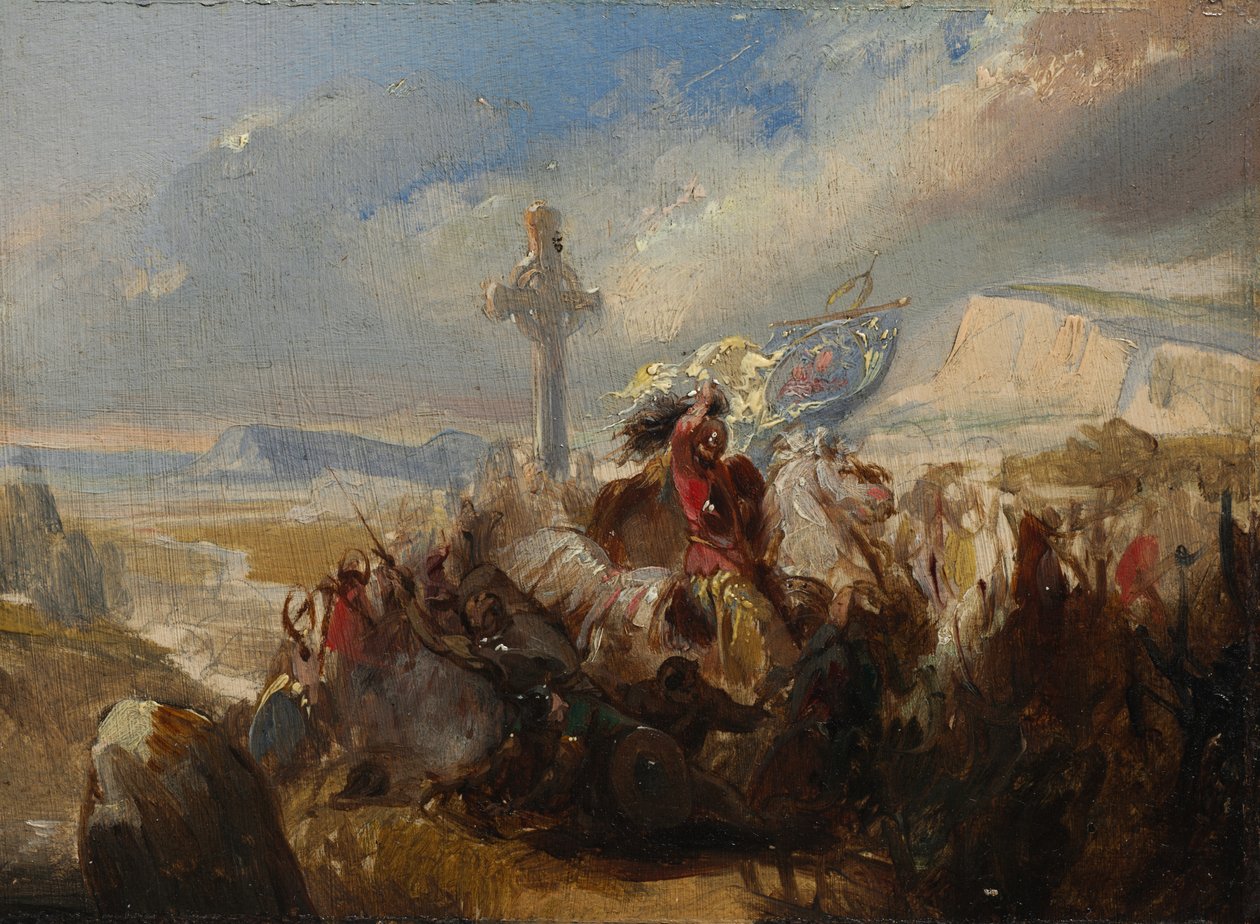 Slaget ved Poitiers, 25. oktober 732 af Circle of Baron Charles de Steuben