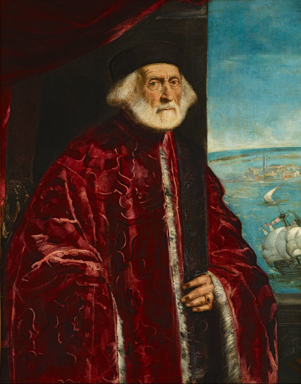 Cirkel af Jacopo Tintoretto - Portræt af en venetiansk prokurator, 1938.1.142 af Circle of Jacopo Tintoretto