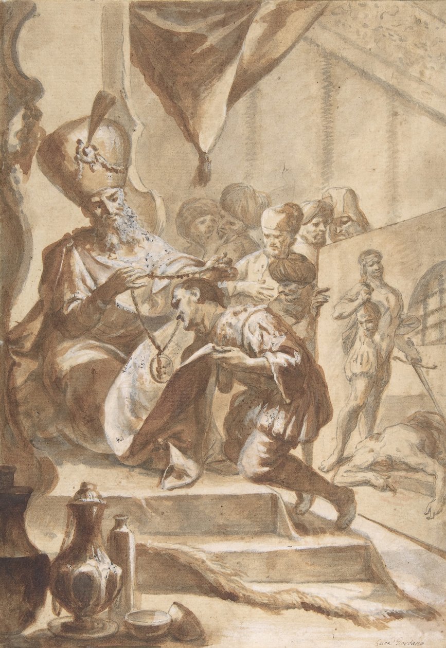 Maleren belønnet, 1634-1705. af Circle of Luca Giordano.