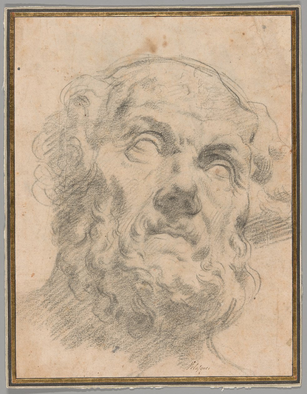 Leder af en gammel mand, muligvis Seneca af Circle of Peter Paul Rubens