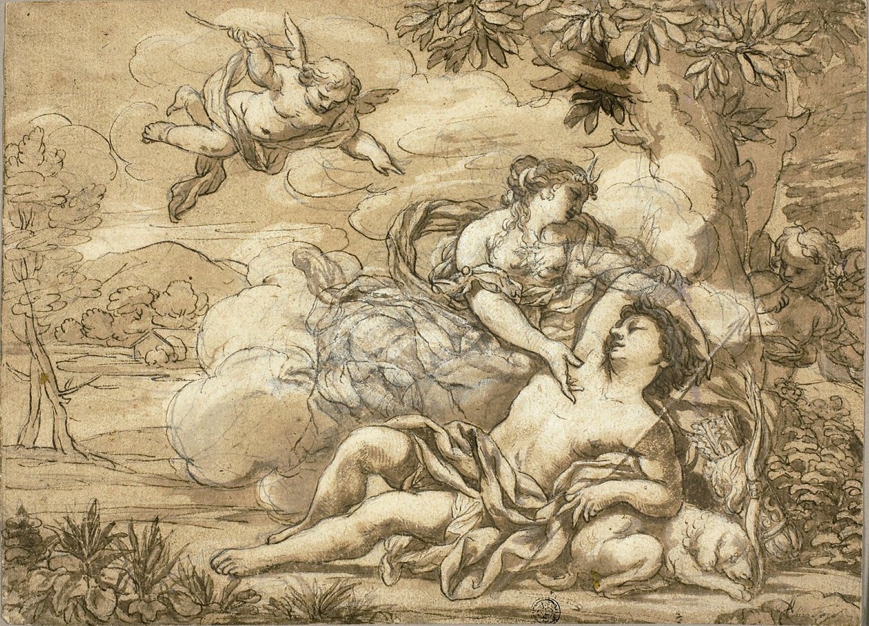 Diana og Endymion af Ciro Ferri