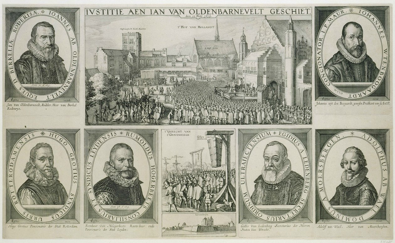 Halshugningen af ​​Johan van Oldenbarnevelt, 1619 af Claes Jansz Visscher