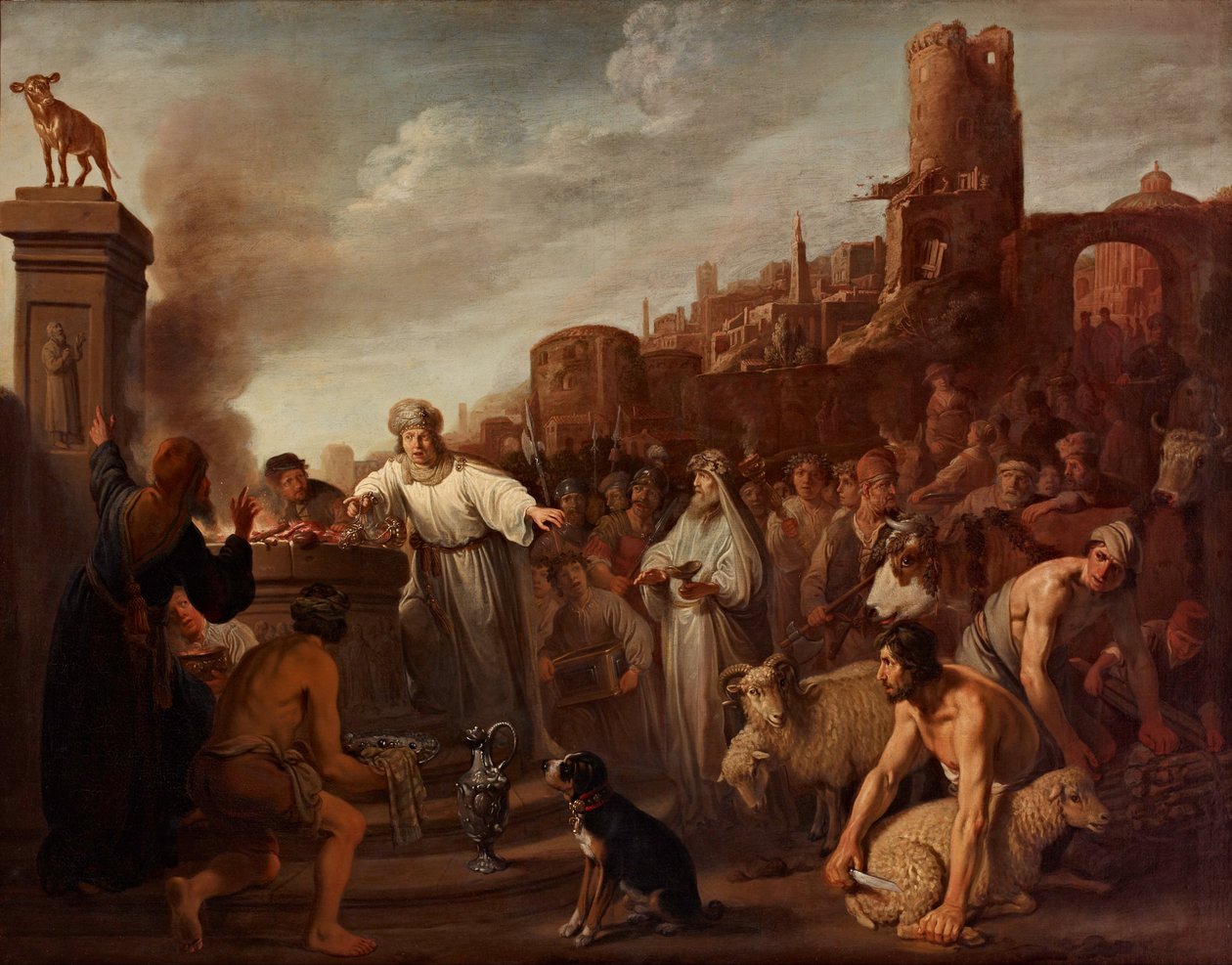 Offer af Jeroboam af Claes Corneliszoon Moeyaert