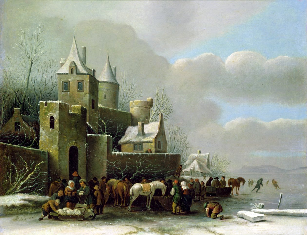 Vinterscene af Claes Molenaer