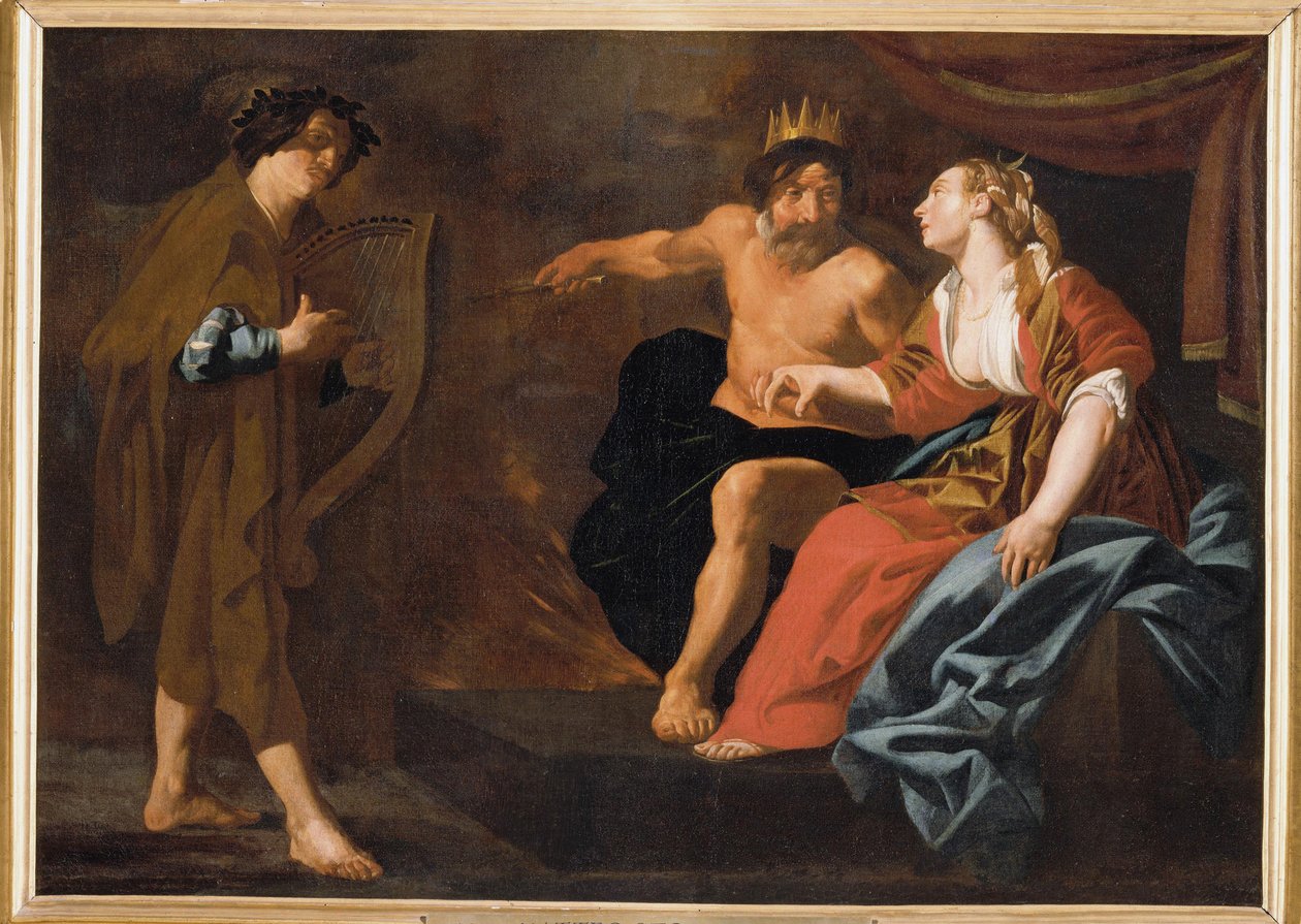 Orpheus, Pluto og Proserpina. af Claes Cornelisz. Moeyaert