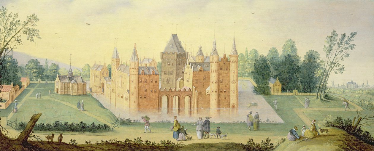 Kloster og slot i Egmond af Claes Jacobsz van der Heck
