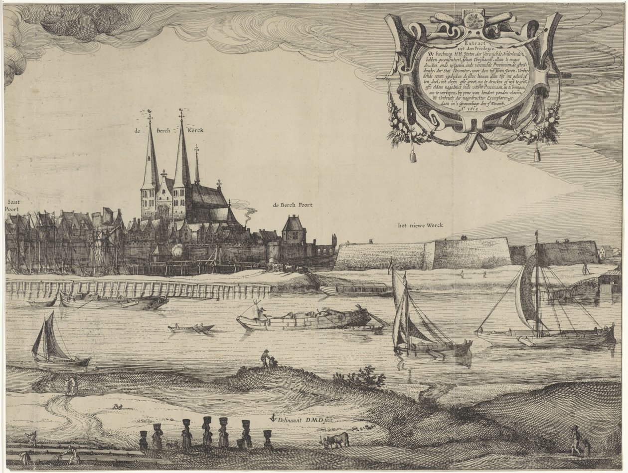 Profil af Deventer (plade IV) af Claes Jansz. Visscher (II) (possibly)