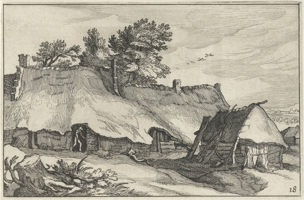 Gård og lille lade Landskaber med gårde (serietitel) af Claes Jansz. Visscher (II)