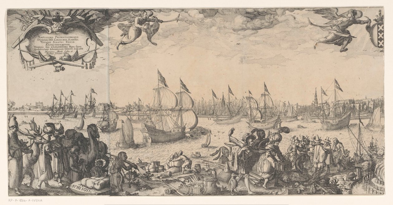 Profil af Amsterdam, set fra IJ (venstre del) af Claes Jansz. Visscher (II)