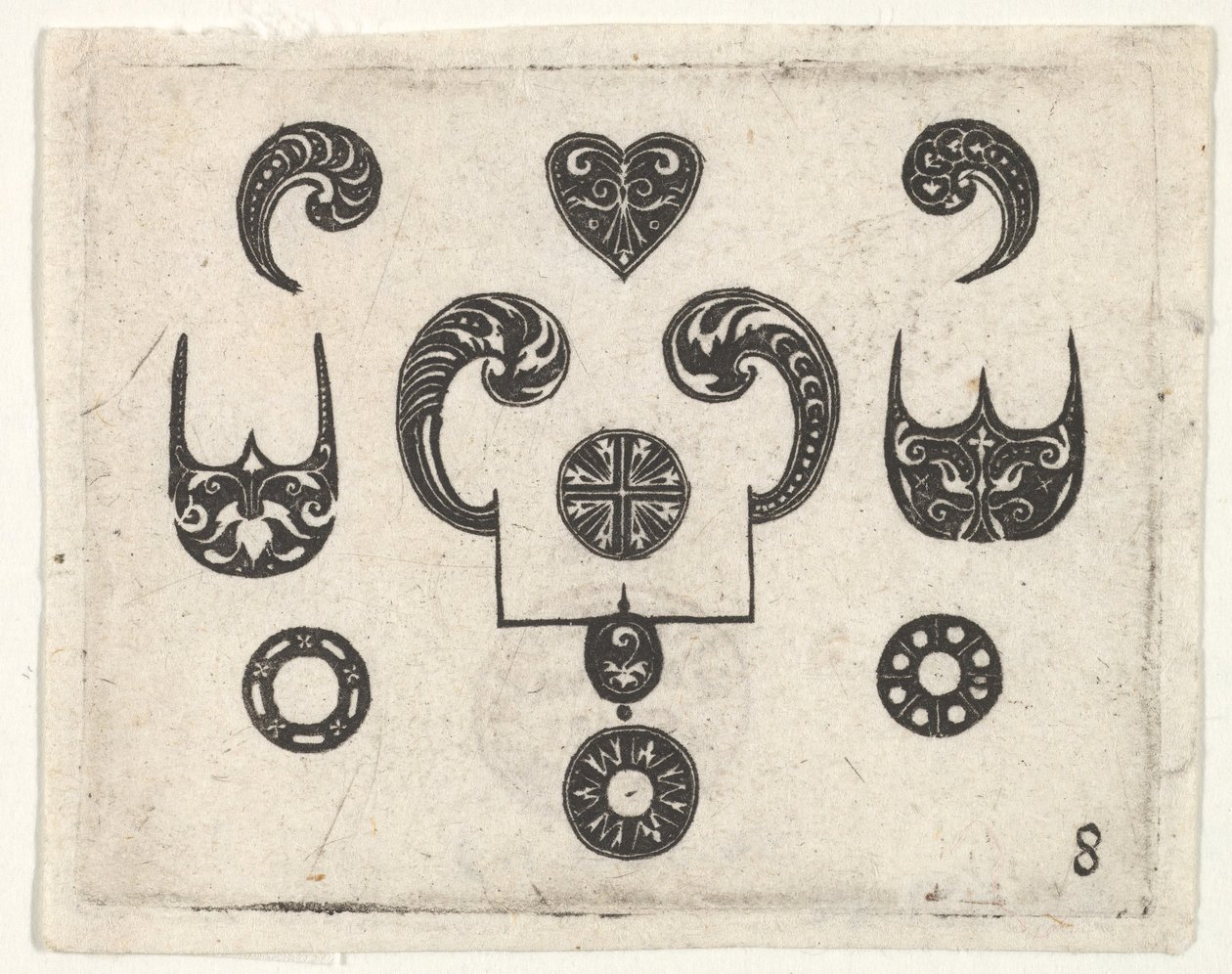 Sorttryk med forskellige motiver, ca. 1620. af Claes Jansz Visscher