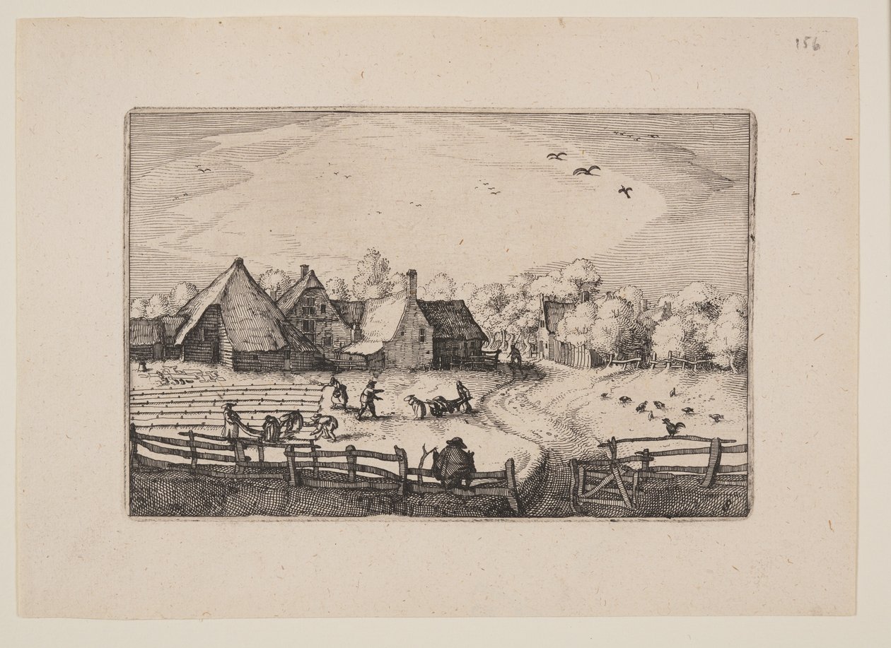 Blegning af marker nær Haarlemmer Hout, fra udsigter i Haarlems omgivelser (Plaisante Plaetsen) af Claes Jansz. Visscher