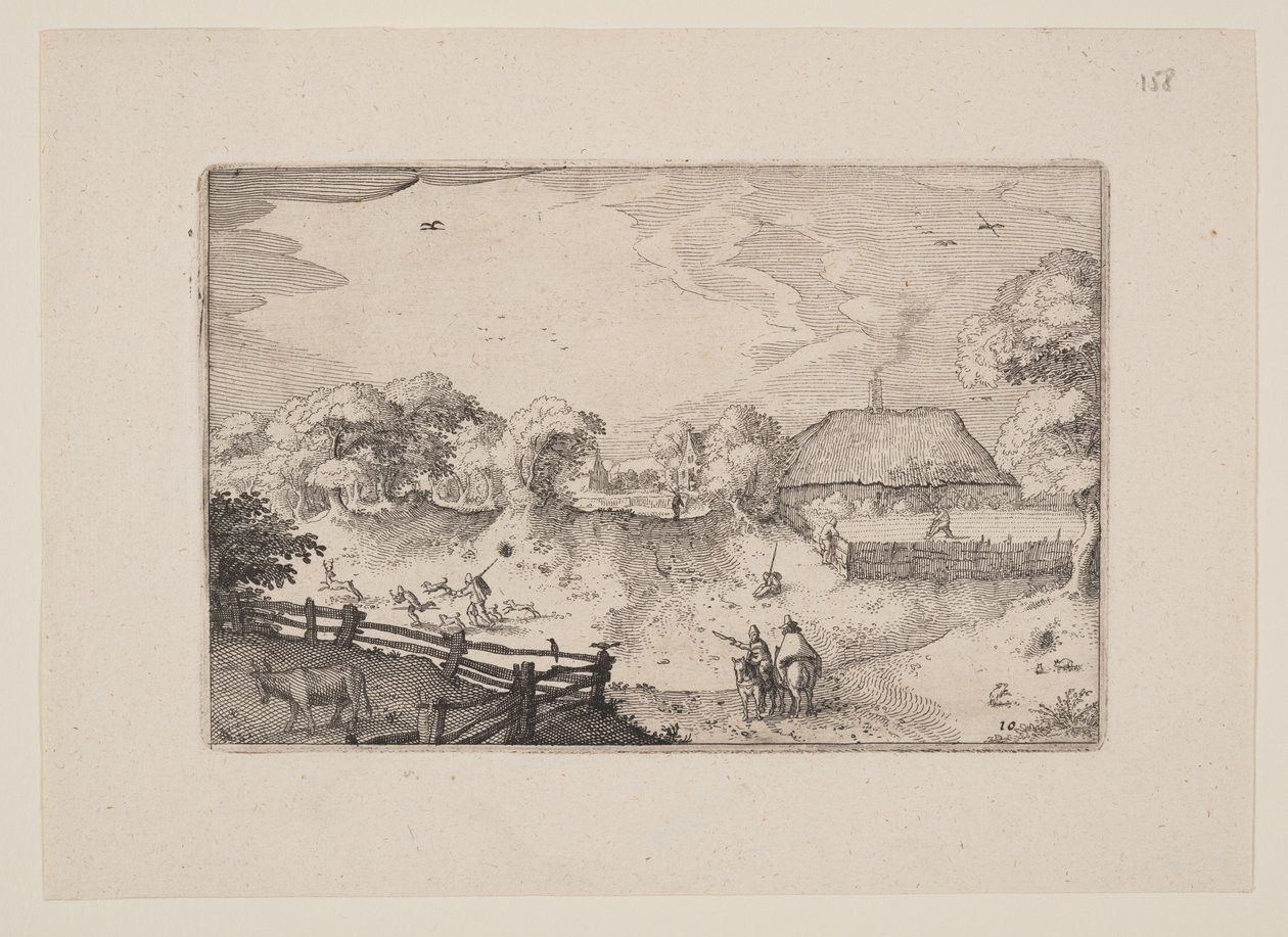 Vej nær klitterne, fra udsigter i omegnen af Haarlem (Plaisante Plaetsen) af Claes Jansz. Visscher
