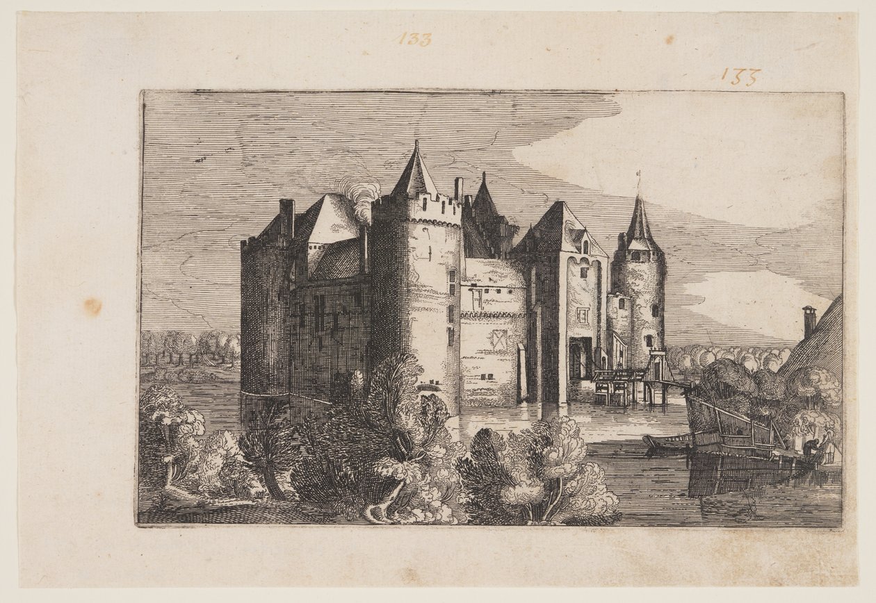 Slottet i Muiden, fra Fire slotte i Holland og Utrecht af Claes Jansz. Visscher