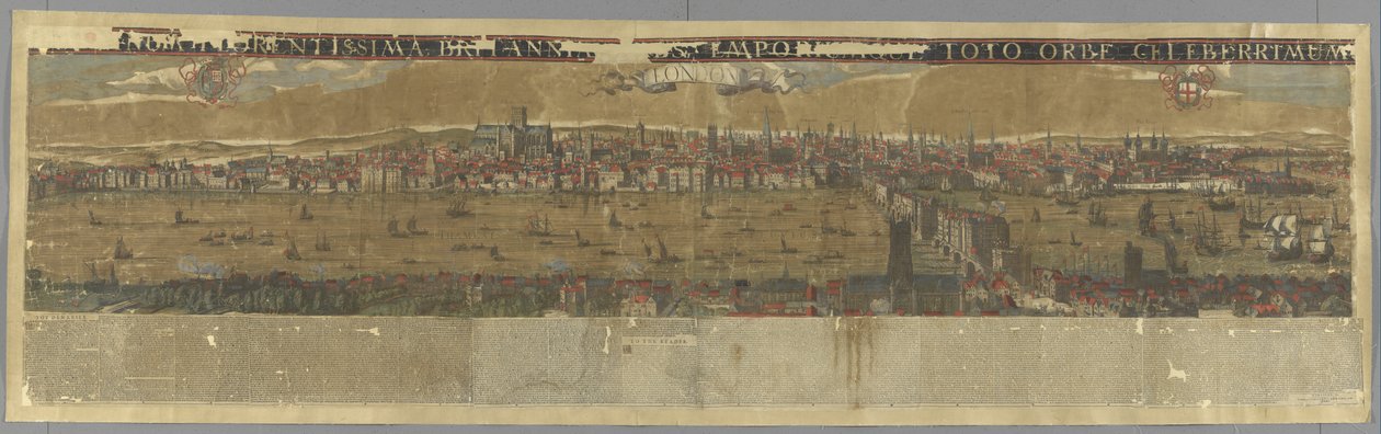 Udsigt over Themsen med London Bridge, 