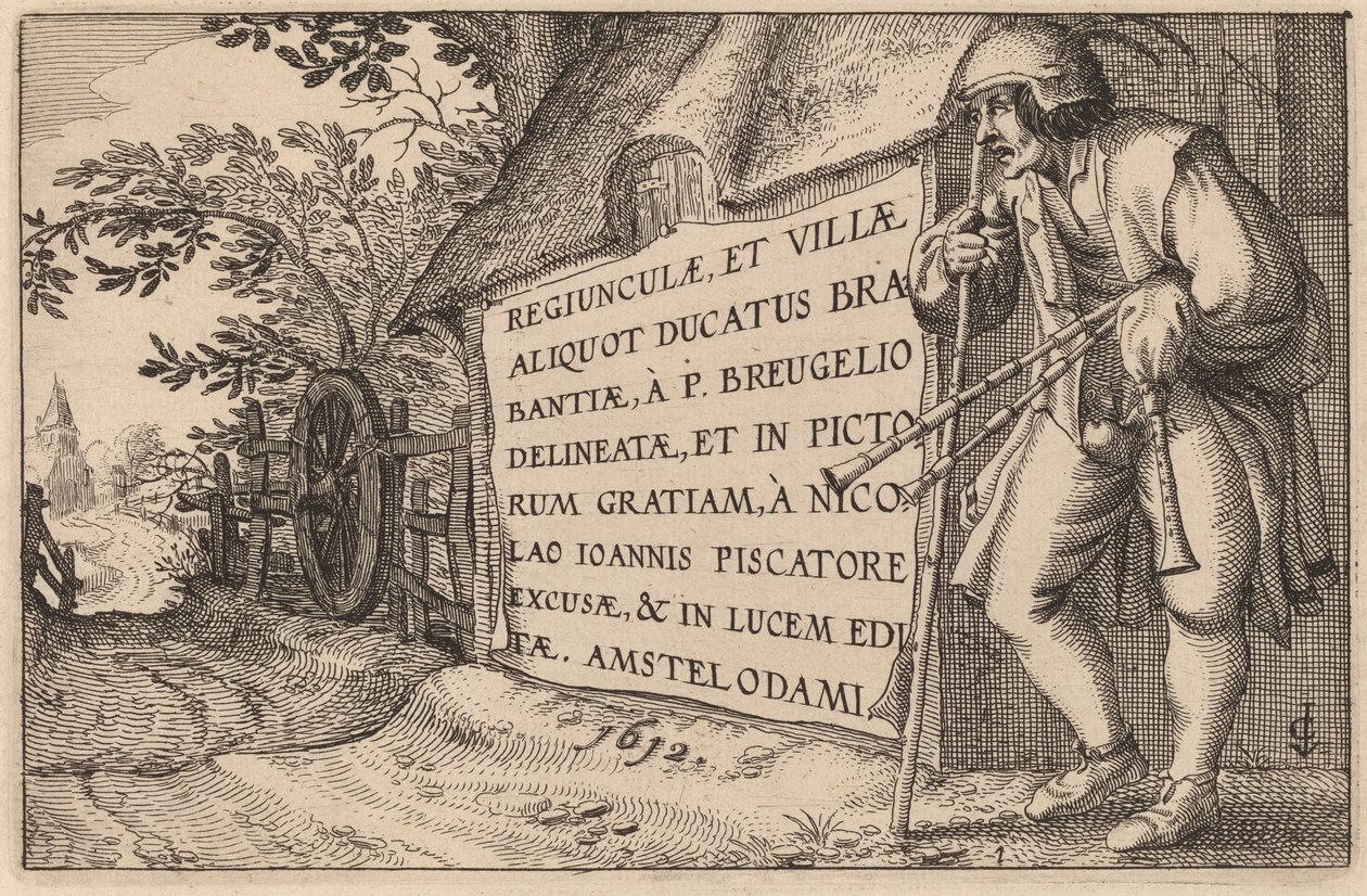 Titel side af Claes Jansz Visscher after Johannes van Doetechum, the Elder after Lucas