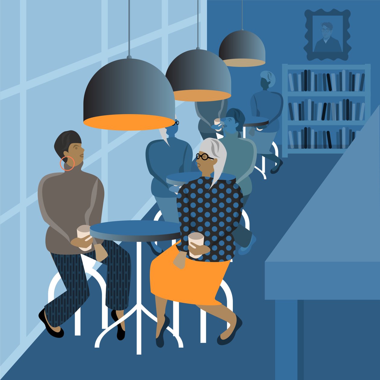 Coffee Shop-møde af Claire Huntley