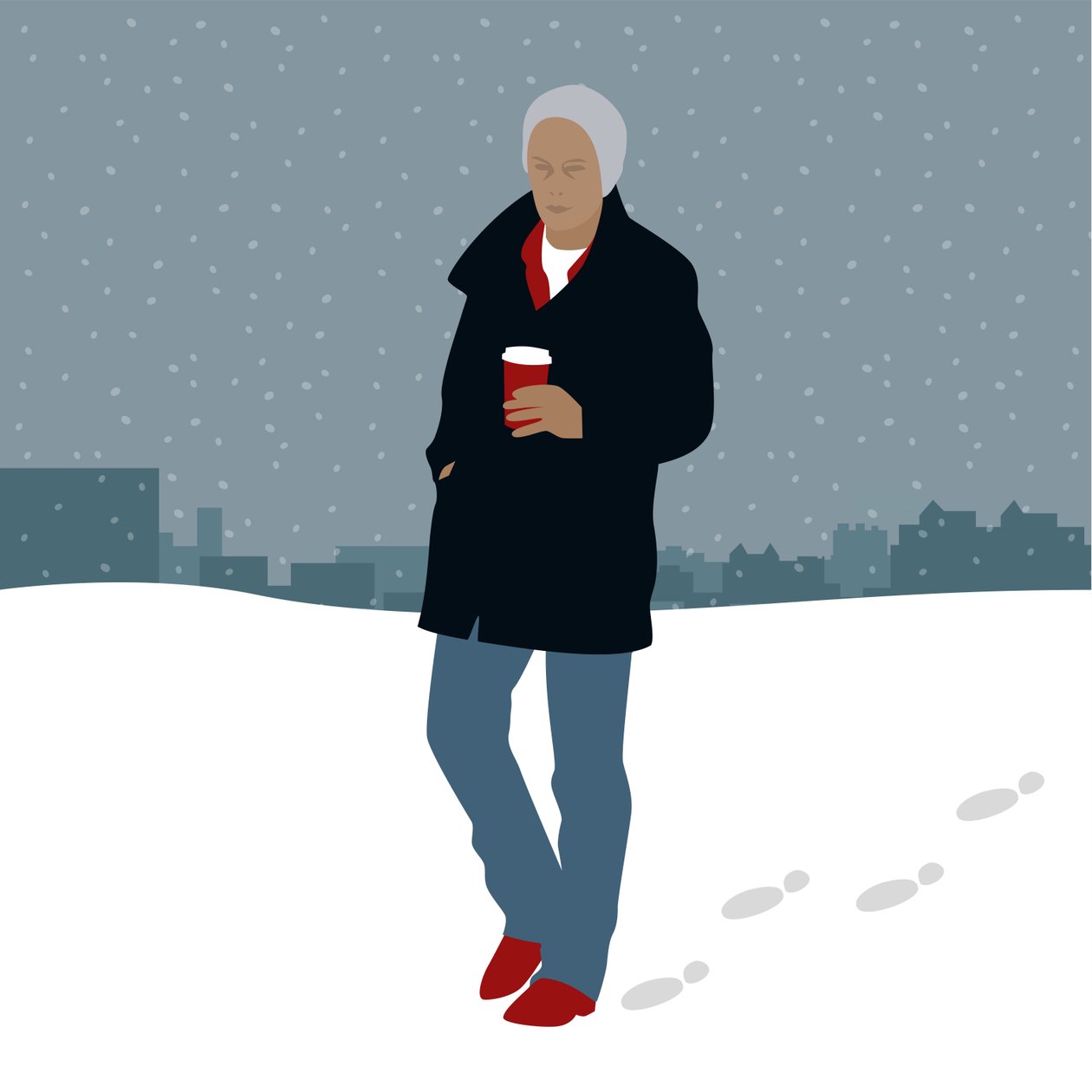 Kaffe i sneen af Claire Huntley