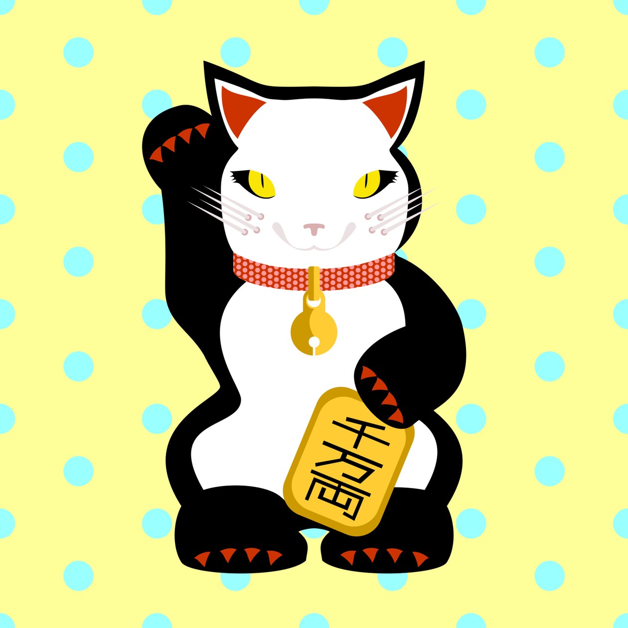 perle neko heldig kat af Claire Huntley