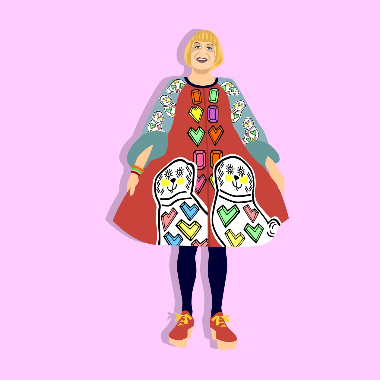 Portræt af Grayson Perry af Claire Huntley