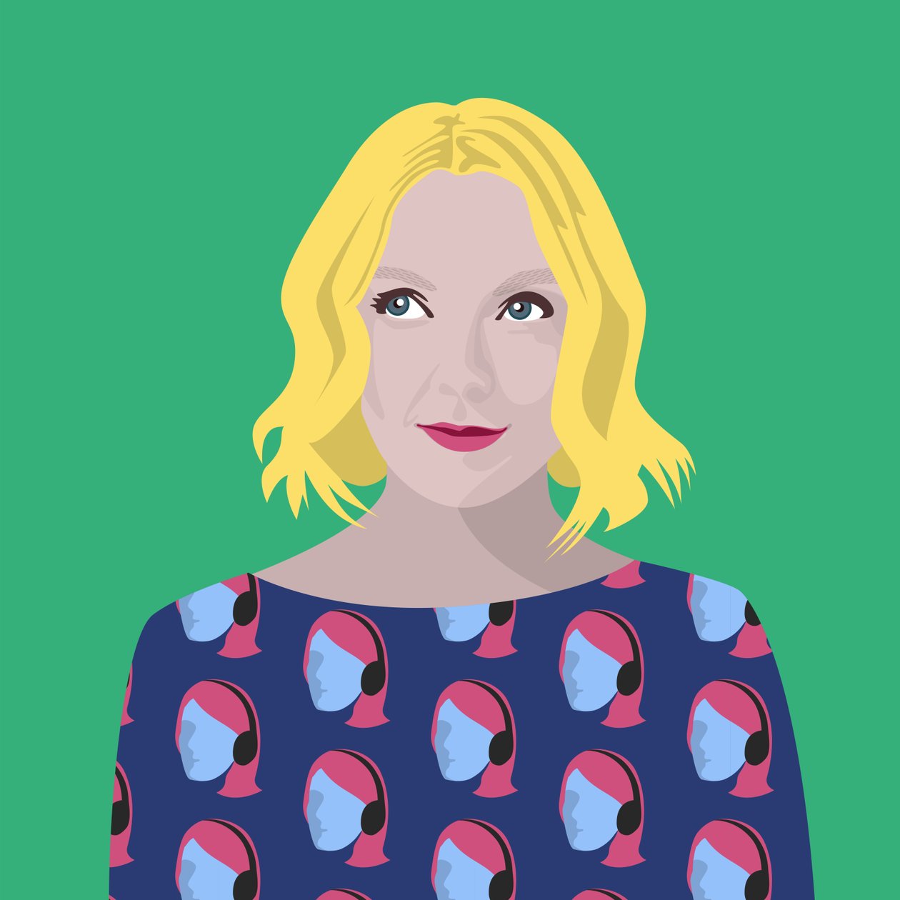 Portræt af Lauren Laverne af Claire Huntley