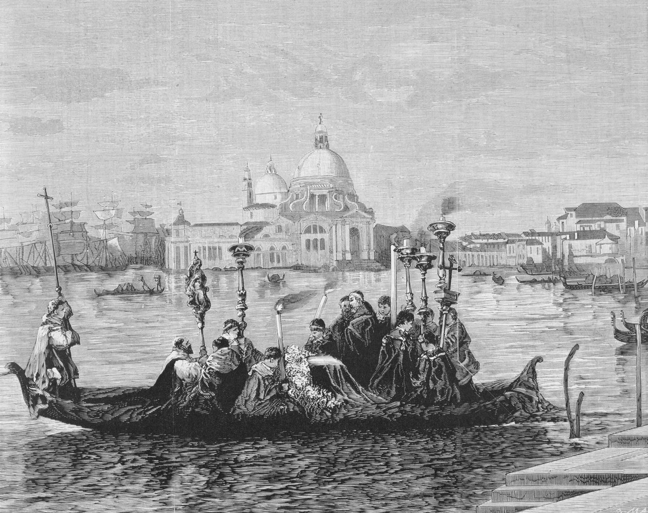 En begravelse i Venedig, fra maleriet 