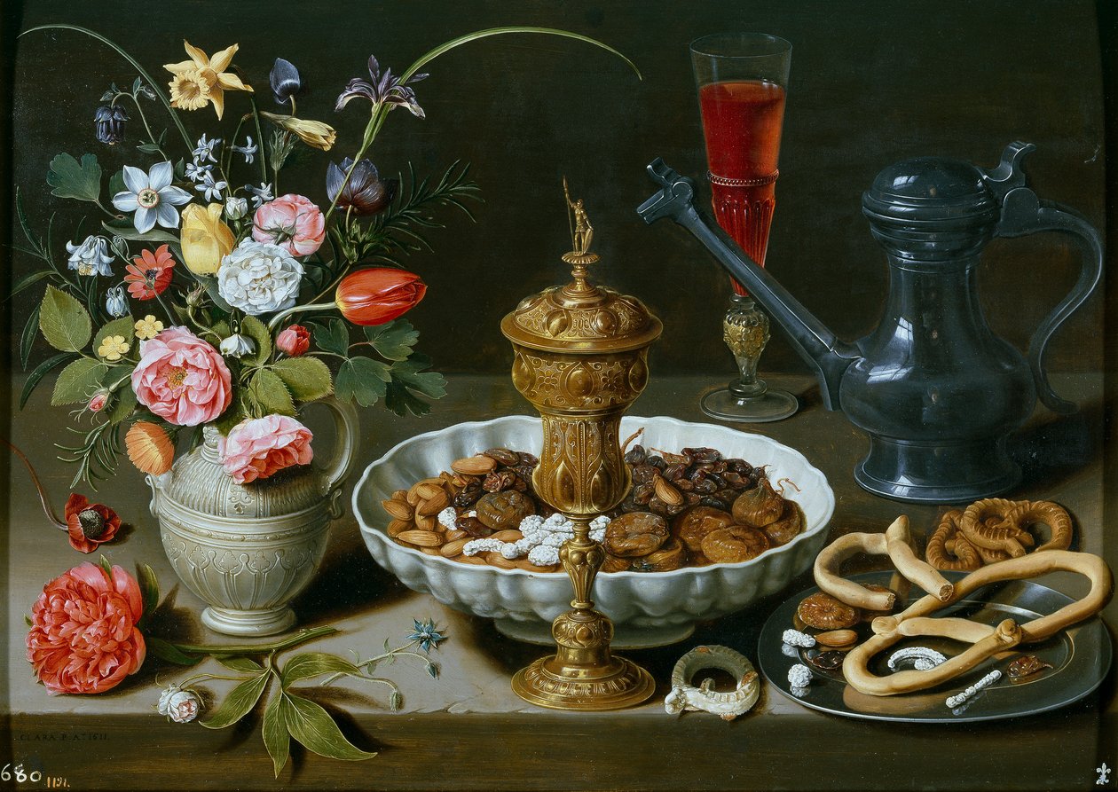Nature morte - Stilleben - Maleri af Clara Peeters (1594-1658) af Charlotte Evans