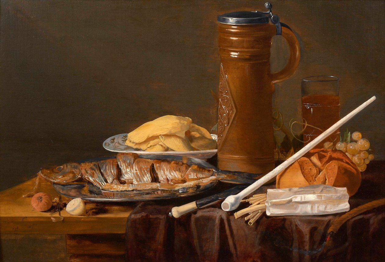 Still Life with Clay Pipe by Peeters, Claradani af Charlotte Evans