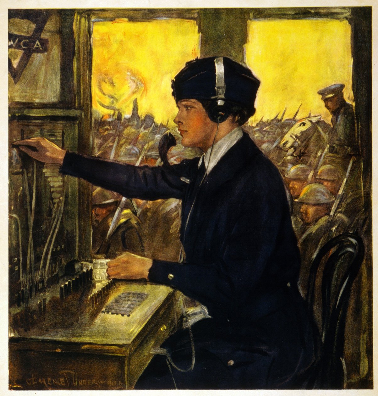 KFUK telefonist, ca. 1918 af Clarence F. Underwood