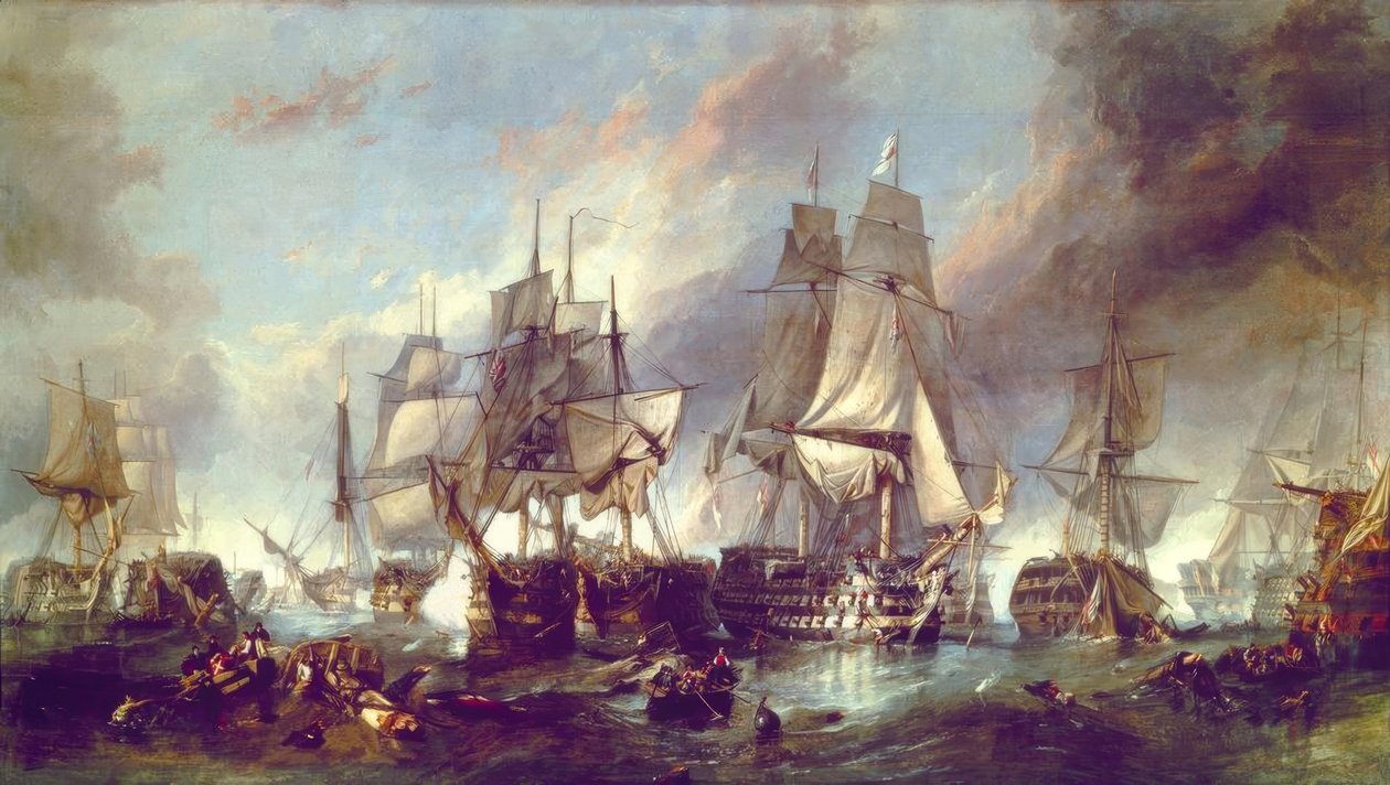 Slaget ved Trafalgar af Clarkson Frederick Stanfield