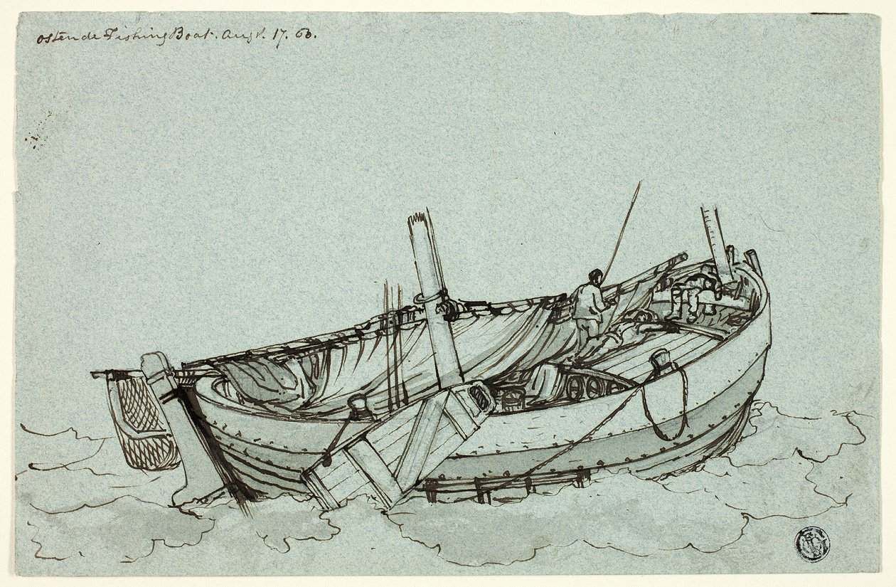Ostende Fiskerbåd af Clarkson Stanfield
