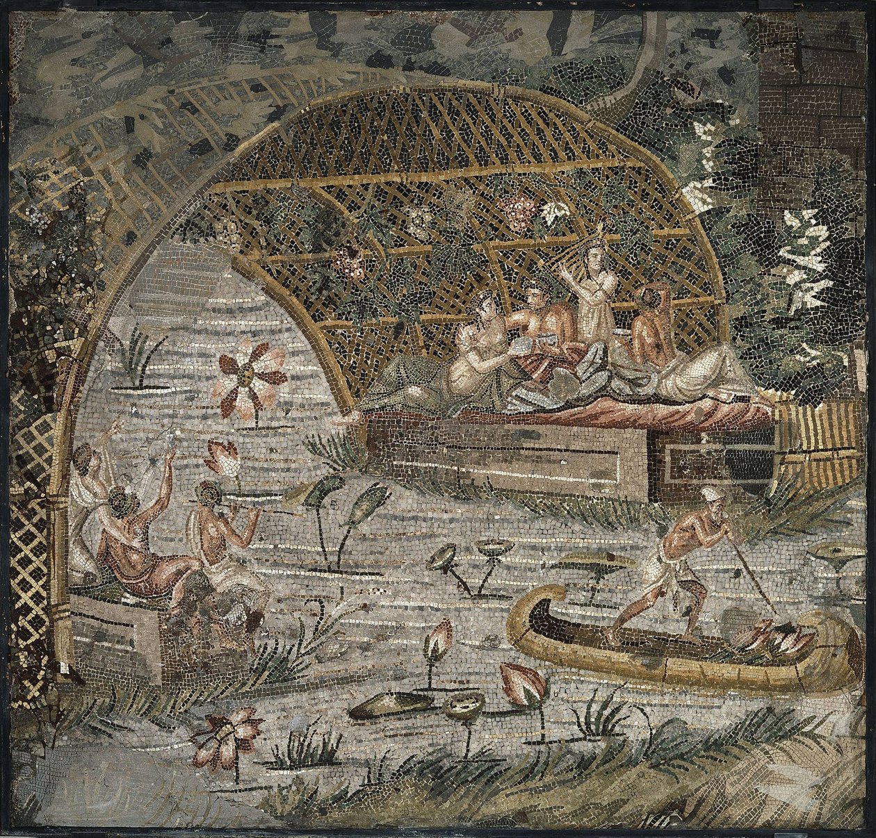 Nilen mosaik af Palestrina, 3. århundrede. f.Kr af Classical Antiquities