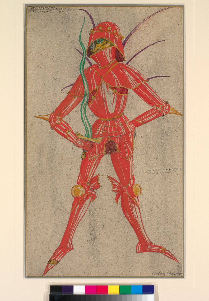 Coreb - a Spirit, Design for a Stage Dress for The Merry Devil of Edmonton, 1921 af Claud Lovat Fraser