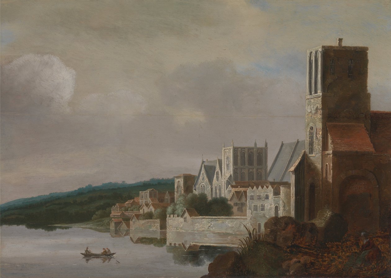 Themsen ved Westminster af Claude de Jongh