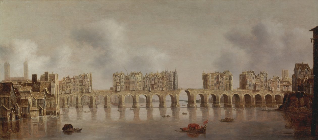 Udsigt over London Bridge af Claude de Jongh