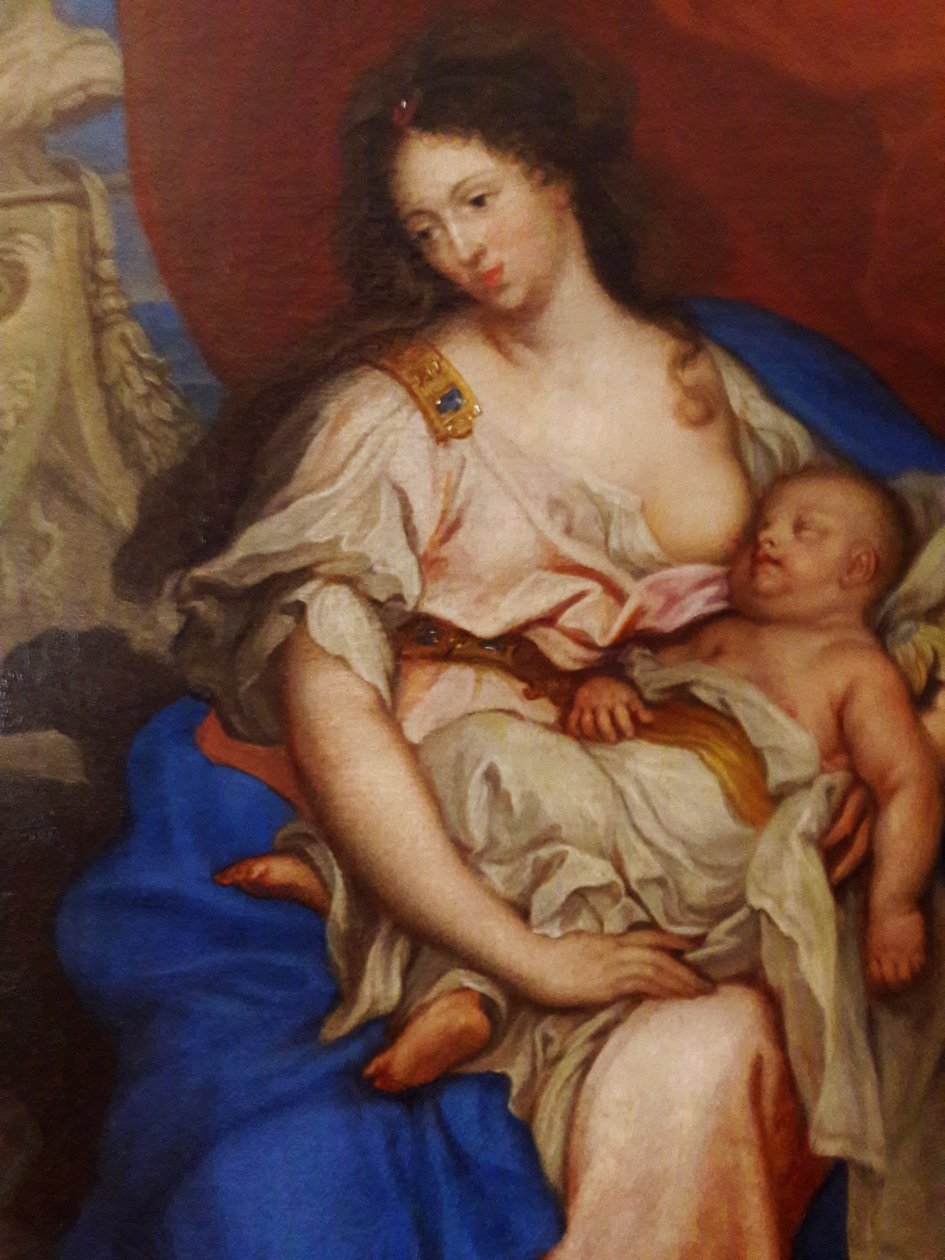 Portræt af dronning Marie Casimire og hendes børn af Claude Callot