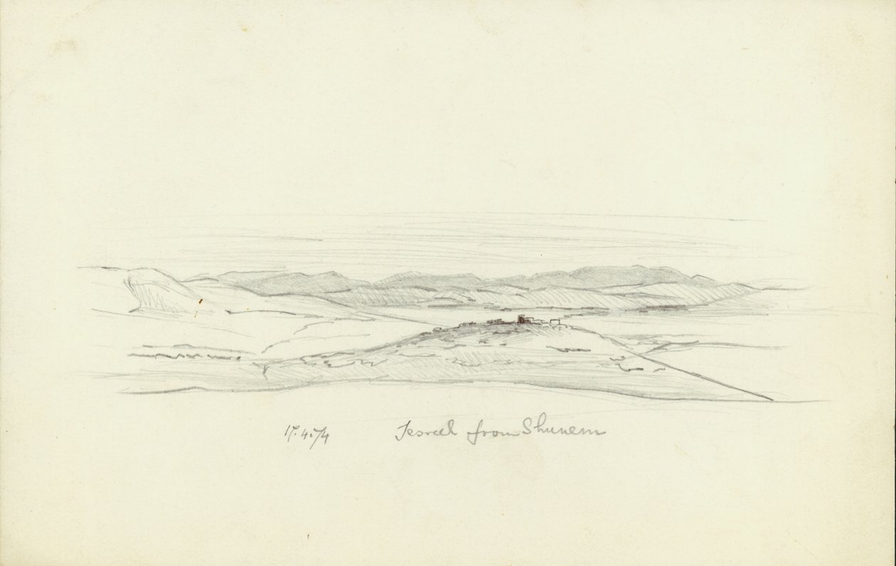 Jizreel fra Shunem, 1874 af Claude Conder